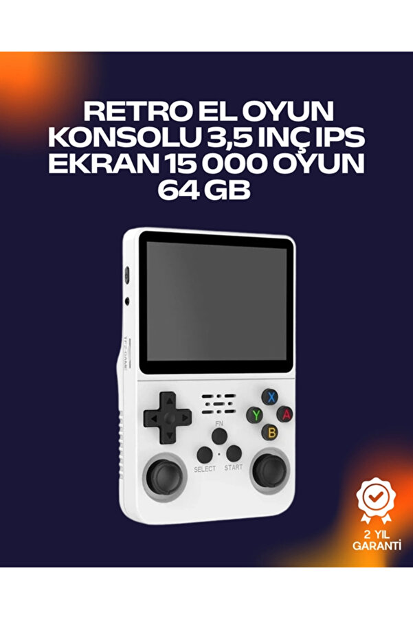 Teknomavm R36S Retro Oyun Ci̇hazı – Çi̇ft Mi̇crosd Desteği̇ Çoklu Platform Uyumu 3200 Mah Batarya