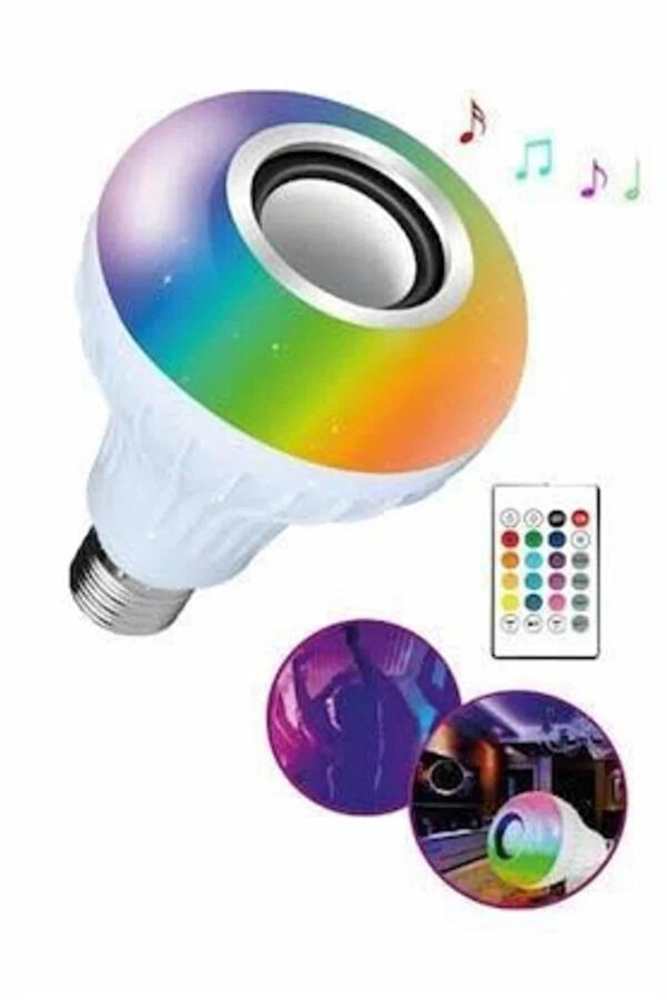 Buti̇k Bluetooth Hoparlör Akıllı Rgb Led Işık Renk Deği̇şti̇rme Ses Bombası Ampül Görünümlü