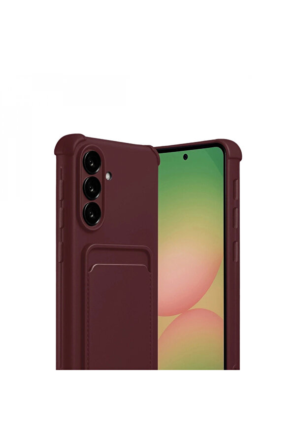 Buti̇k Samsung Galaxy A17 5G Kelvi̇n Kartvi̇zi̇tli̇ Si̇li̇kon - Bordo
