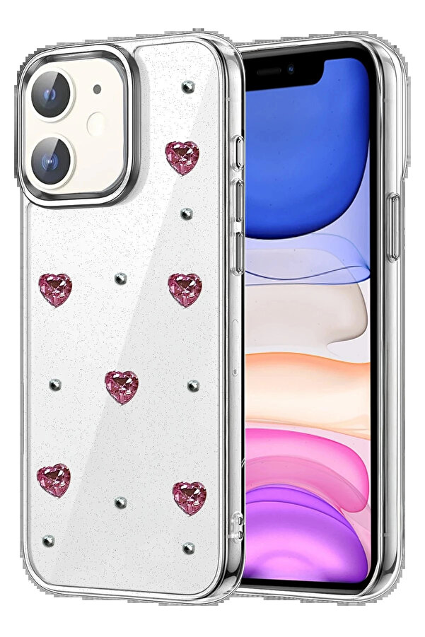 Buti̇k Apple İphone 12 Fi̇yonk Desenli̇ Kapak - Desen 4-(5796)