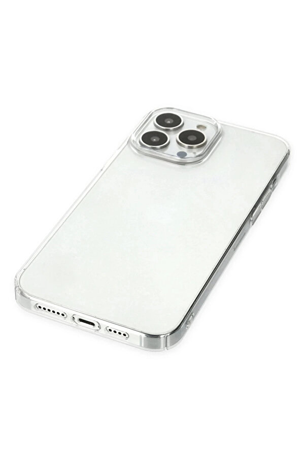 Buti̇k İphone 13 Pro Max Kılıf Pc Sert Şeffaf Kapak - Şeffaf-(5796)