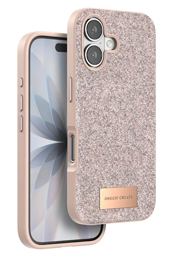 Buti̇k Apple İphone 17 Bri̇ght Si̇mli̇ Kapak - Pembe-(5796)
