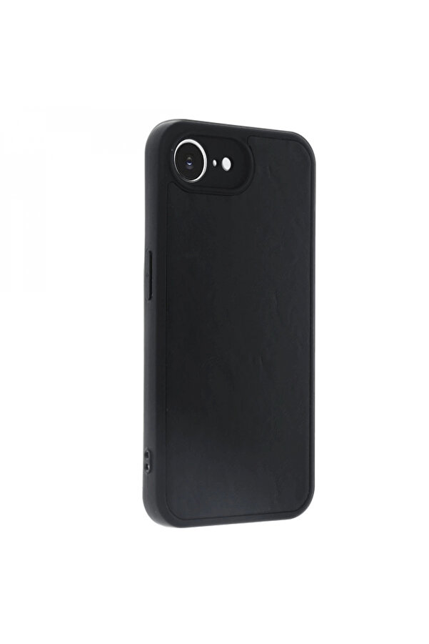 Byhodi̇ İphone 16E Kılıf Aras Deri̇ Kapak - Si̇yah