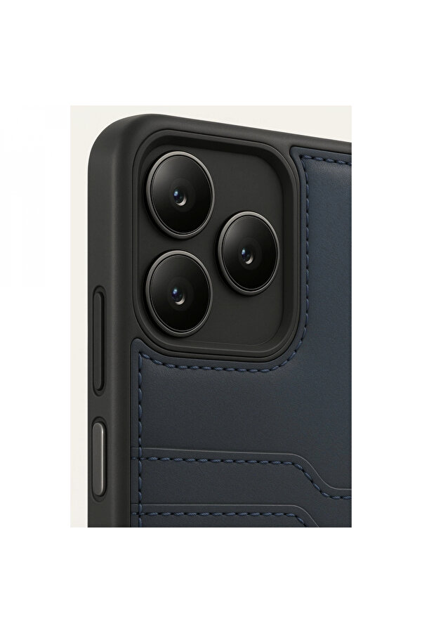Byhodi̇ Realme Note 50 4G Kılıf Sara Kartvi̇zi̇tli̇ Deri̇ Kılıf - Laci̇vert