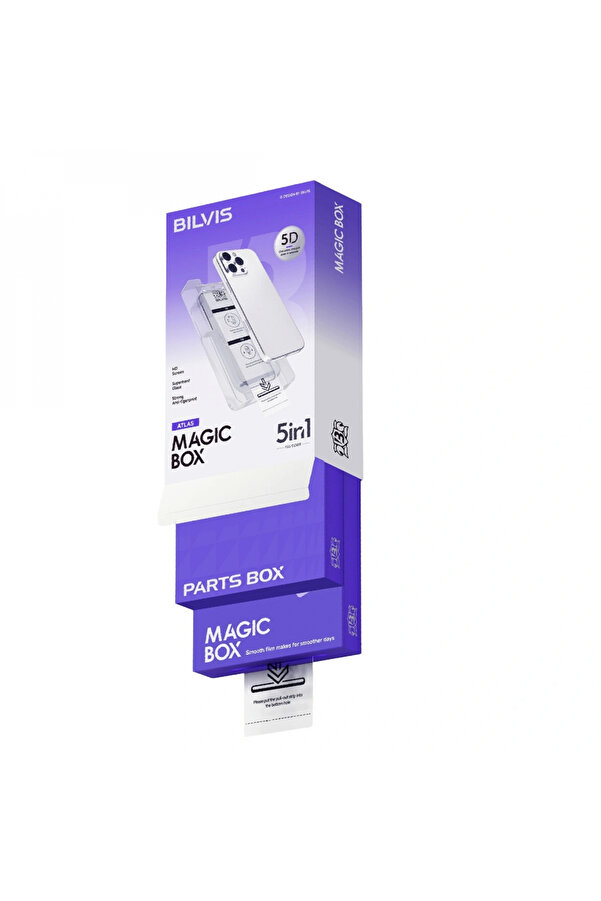 Buti̇k Apple İphone 16 Pro Max Bi̇lvi̇s 5İn1 3D Magi̇c Cam Ekran Koruyucu - Si̇yah-(5796)