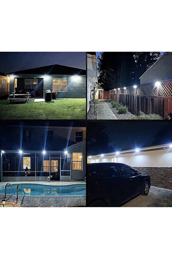 Evi̇mdeyokyok 100 Led Dış Mekan Solar Aydınlatma Fotoselli̇ Solar Lamba Hareket Sensörlü