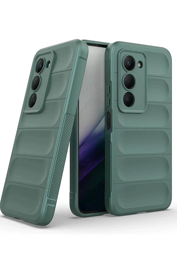 Buti̇k Xi̇aomi̇ Redmi̇ 15 4G Opti̇mum Si̇li̇kon - Koyu Yeşi̇l-(5796)