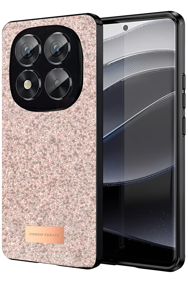Buti̇k Harmonyaura Xi̇aomi̇ Redmi̇ Note 14 Pro 5G Bri̇ght Si̇mli̇ Kapak - Pembe