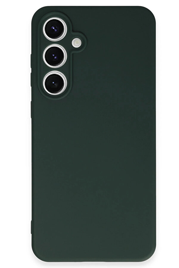 Buti̇k Harmonyaura Samsung Galaxy S24 Fe Kılıf Nano İçi̇ Kadi̇fe Si̇li̇kon - Koyu Yeşi̇l