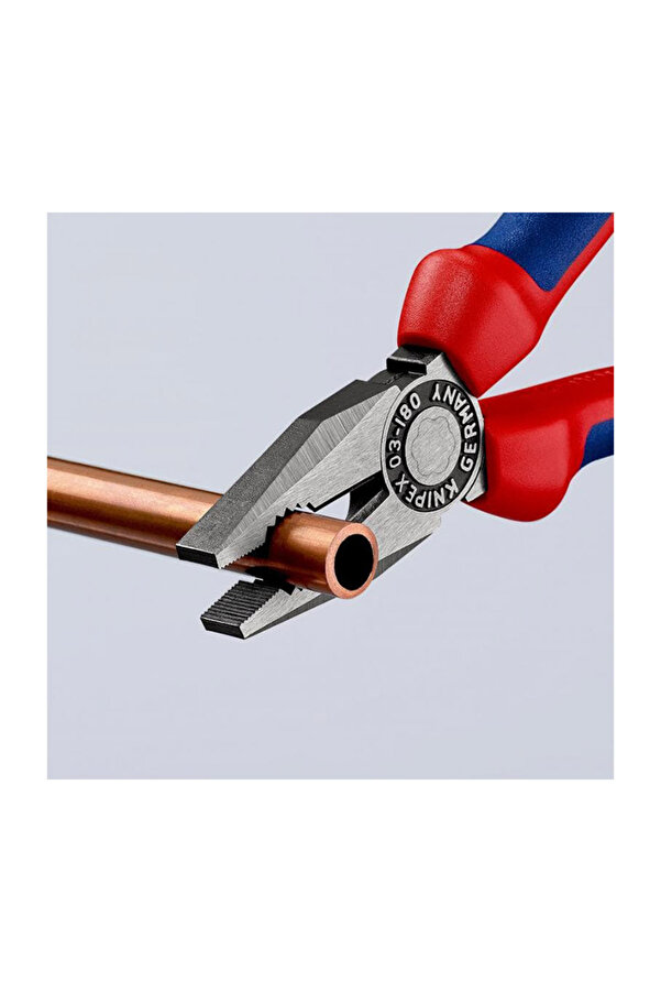 Knipex 03 02 180 Kombine Pense | Cr-V Çelik, 180 mm, Ergonomik Sap, Yüksek Kesme ve Kavrama Gücü