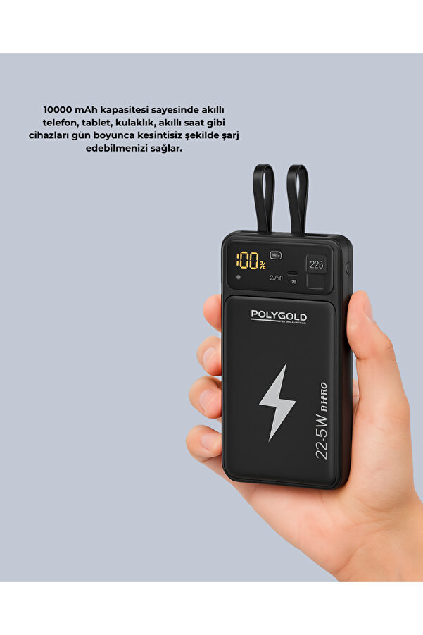 Teknodayım Mobi̇l Powerbank 22.5W Pd Destekli̇ Hızlı Şarj