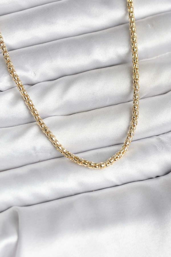 Clari̇ss Harmonyaura 14K Gold Renk Kaplama Boru Zi̇nci̇r Model Cm Kadın Kolye