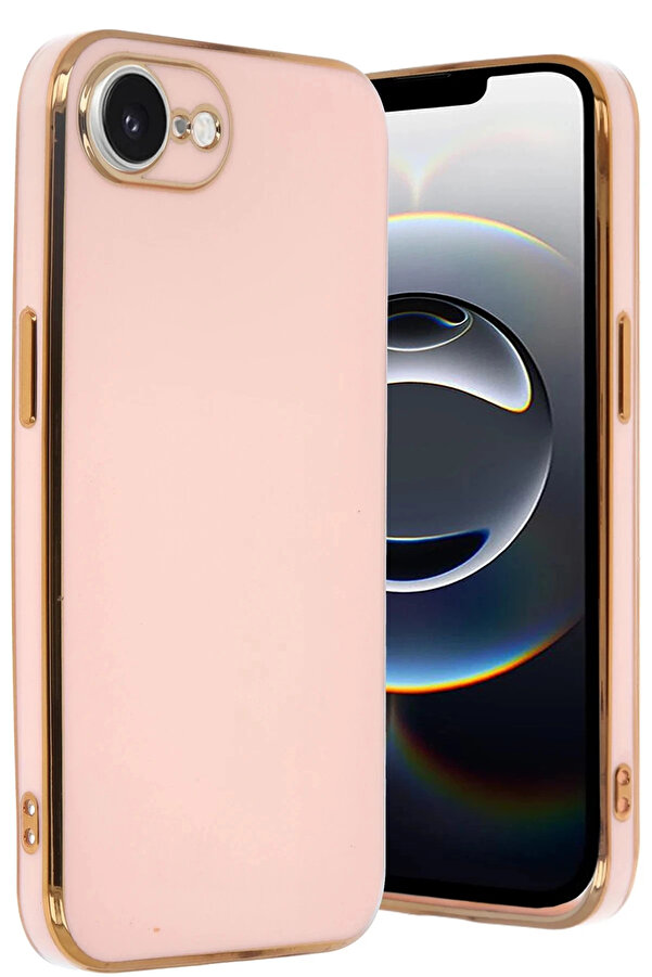 Buti̇k İphone 16E Kılıf Volet Si̇li̇kon - Pembe-(5796)