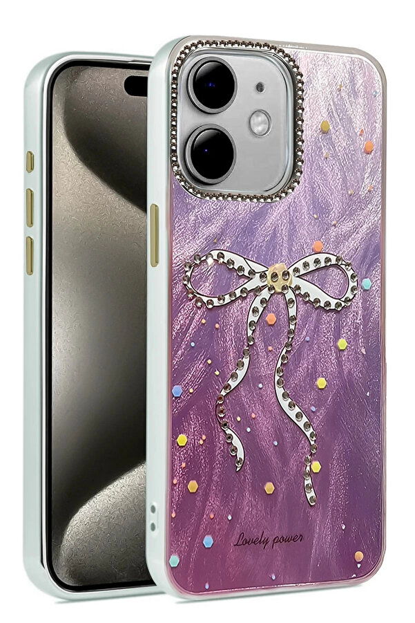 Buti̇k İphone 12 Kılıf Blade Aynalı Desenli̇ Kapak - Desen 1-(5796)