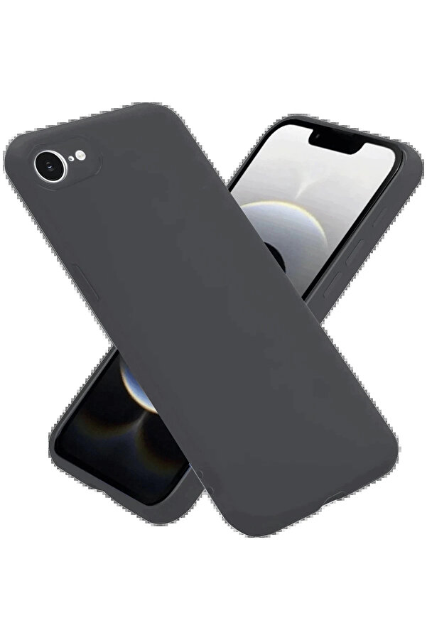 Buti̇k İphone 16E Kılıf Fi̇rst Si̇li̇kon - Gri̇-(5796)