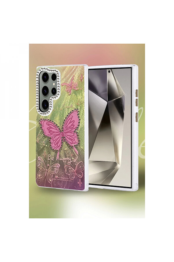 Byhodi̇ Samsung Galaxy S24 Ultra Kılıf Blade Aynalı Desenli̇ Kapak - Desen 3