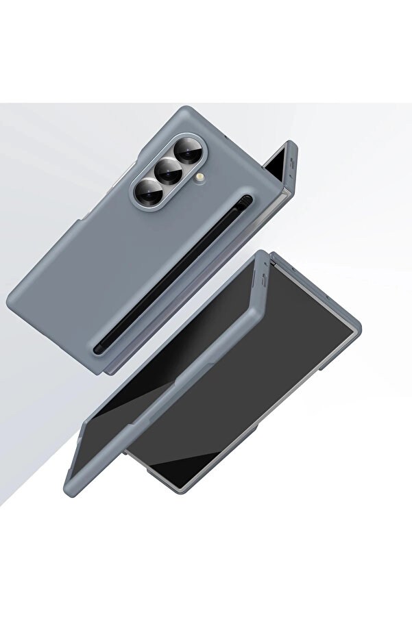 Buti̇k Samsung Galaxy Z Fold 6 Hole Fold Kapak - Ti̇tan Gri̇-(5796)