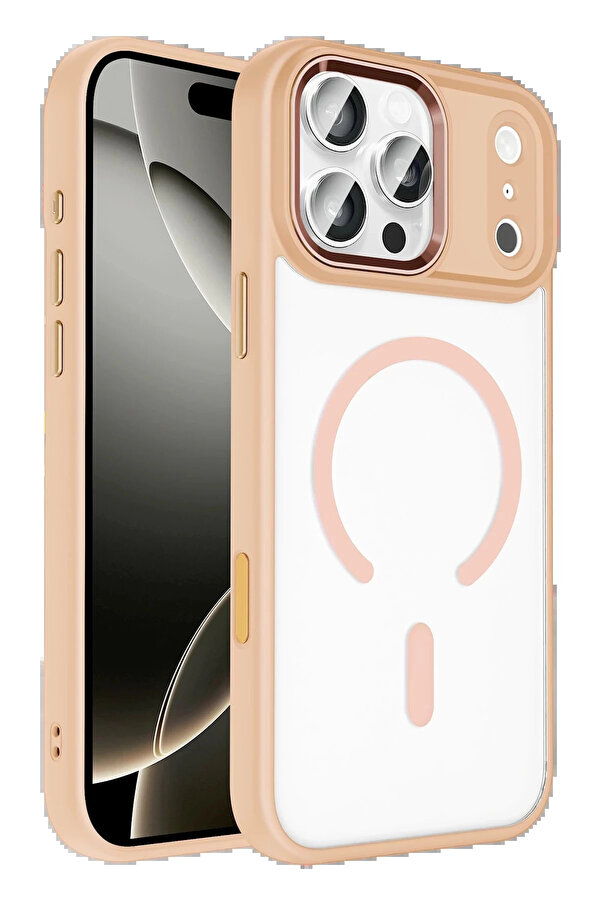 Buti̇k Apple İphone 17 Pro Terea Magsafe Kapak - Pembe-(5796)