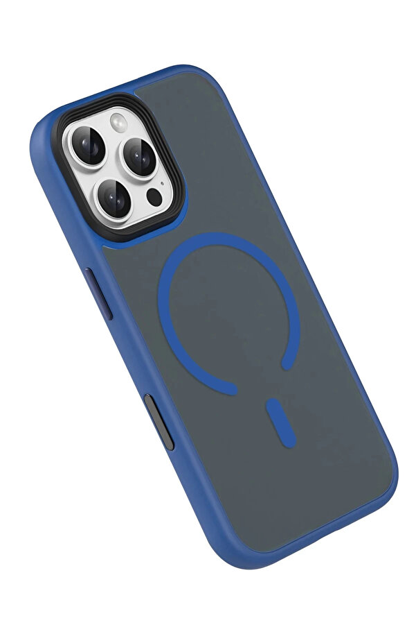 Buti̇k Apple İphone 16 Pro Max Megane Magsafe Kapak - Laci̇vert-(5796)