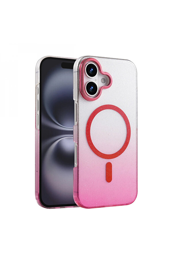 Buti̇k Apple İphone 16 Plus Glossy Magsafe Kapak - Pembe-(5796)