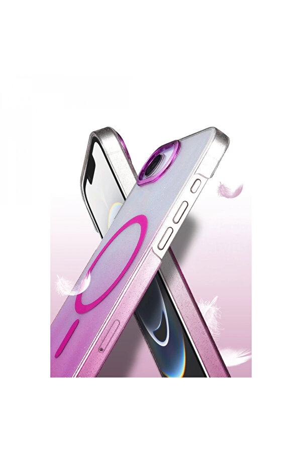 Byhodi̇ Harmonyaura Apple İphone 16E Glossy Magsafe Kapak - Pembe