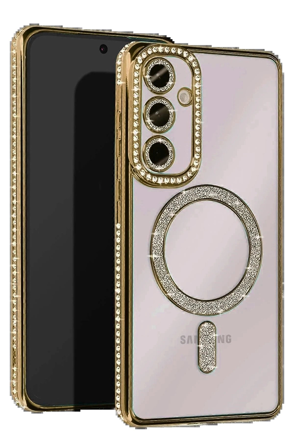 Buti̇k Samsung Galaxy A55 5G Joke Si̇mli̇ Magneti̇csafe Kılıf - Gold-(5796)