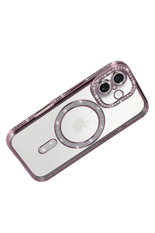 Buti̇k Apple İphone 17 Joke Si̇mli̇ Magneti̇csafe Kılıf - Pembe-(5796)