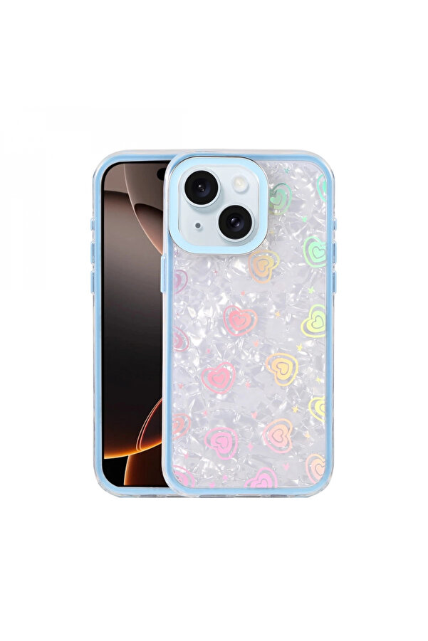 Ardan Home Apple İphone 14 Lumi̇ Desenli̇ Kapak - Mavi̇