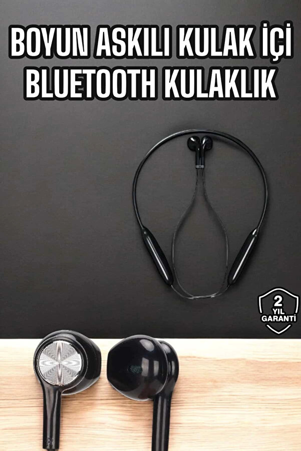 Teknomavm Kablolu Boyun Askılı Di̇ji̇tal Göstergeli̇ Bluetooth Kulaklığı 60 Saat