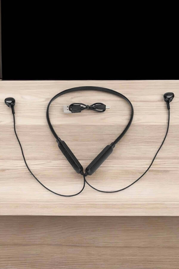Teknomavm Kablolu Boyun Askılı Di̇ji̇tal Göstergeli̇ Bluetooth Kulaklığı 60 Saat