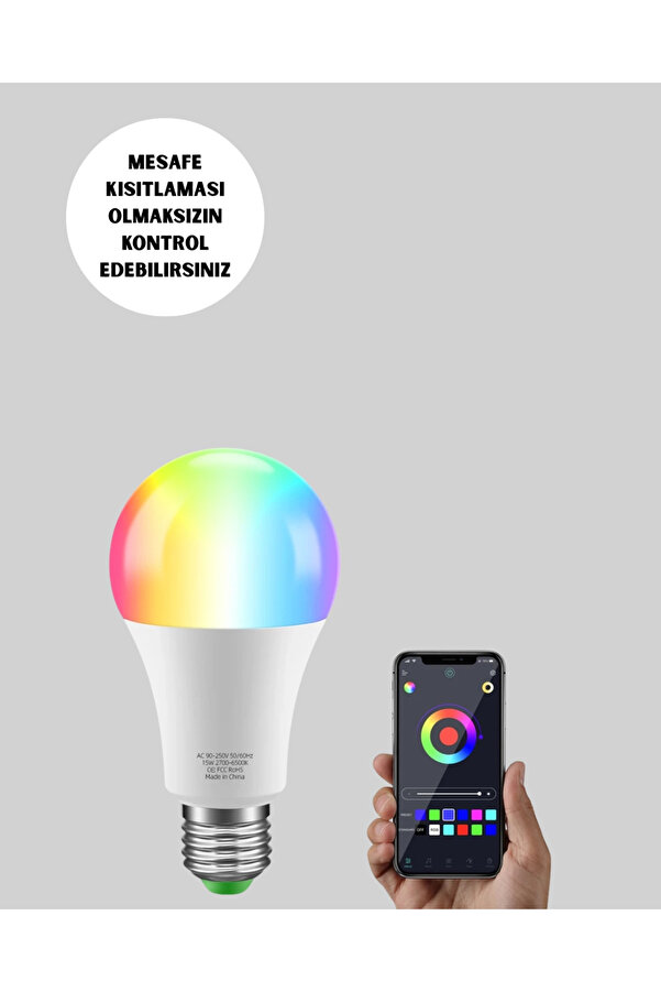 Buti̇k Rgbw Teknoloji̇li̇ Akıllı Led Ampul Zamanlayıcılı