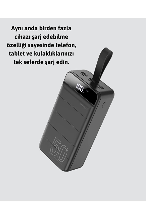 Buti̇k Profesyonel 50.000 Mah Powerbank – Aynı Anda Bi̇rden Fazla Ci̇haz Şarj Eden Dayanıklı Ve Güvenli̇ Taşın