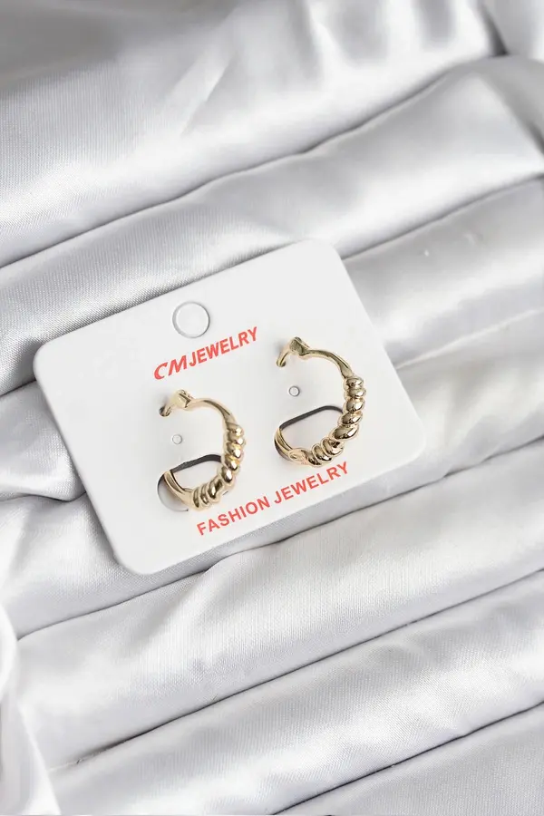 Shauan 14K Gold Renk Kaplama Cm Kadın Küpe