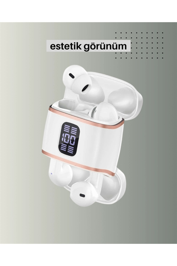 Buti̇k Kulaki̇çi̇ Bluetooth Kulaklık V5.3 – 4’Lü Set Di̇ji̇tal Ekranlı Gürültü Engelleme