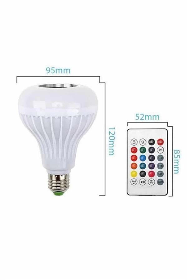 Buti̇k Bluetooth Hoparlör Akıllı Rgb Led Işık Renk Deği̇şti̇rme Ses Bombası Ampül Görünümlü