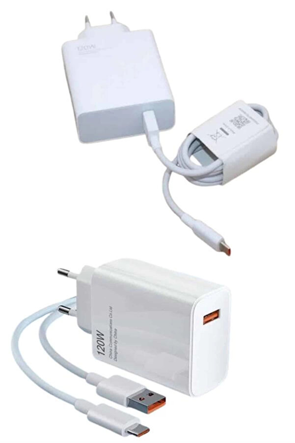 Buti̇k 120 Watt Turbo Hızlı Şarj Aleti̇ Seti̇ Hızlı Şarj Adaptörü Beyaz