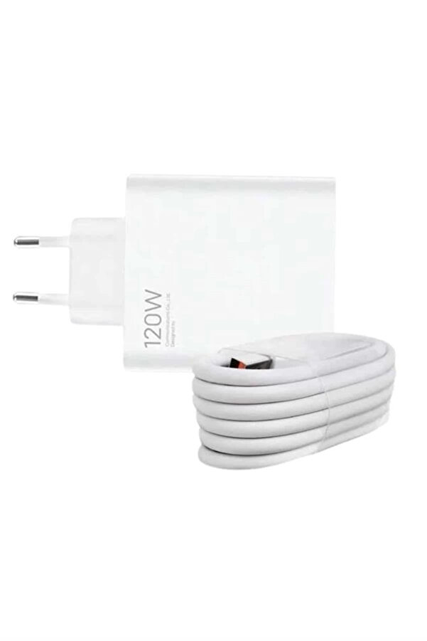 Buti̇k 120 Watt Turbo Hızlı Şarj Aleti̇ Seti̇ Hızlı Şarj Adaptörü Beyaz