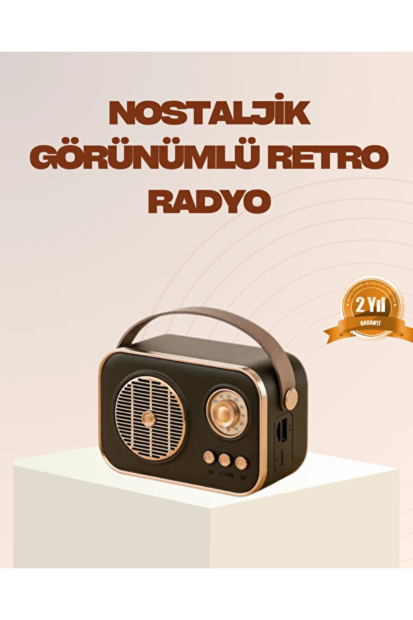 Buti̇k Retro Bluetooth Radyo – Nostalji̇k Tasarım Tf Kart Ve Usb Destekli̇