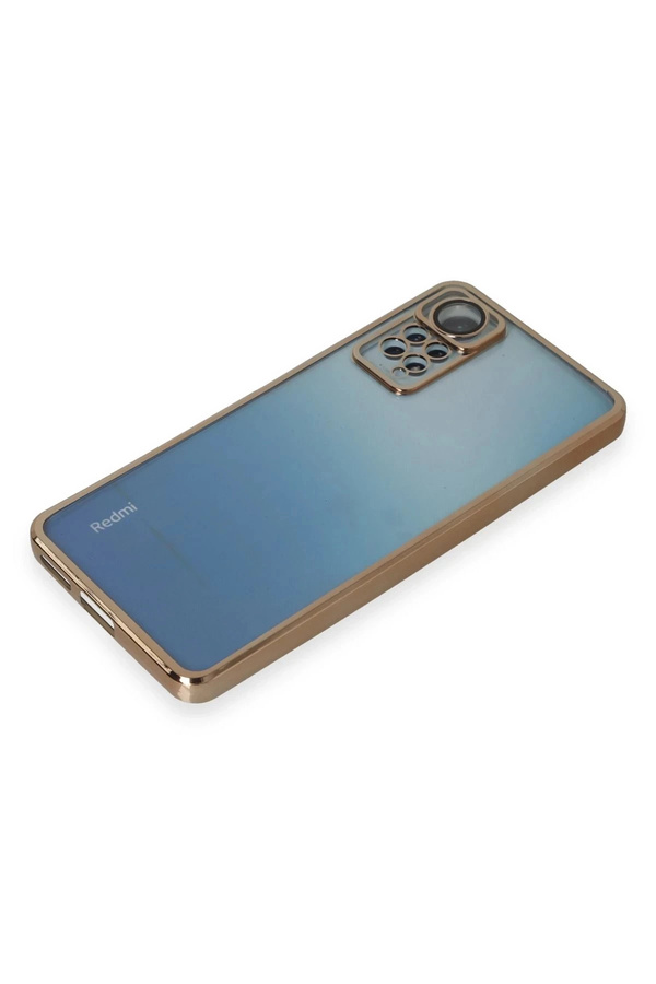 Buti̇k Xi̇aomi̇ Redmi̇ Note 11 Pro Kılıf Lensli̇ Si̇li̇kon - Gold-(5796)