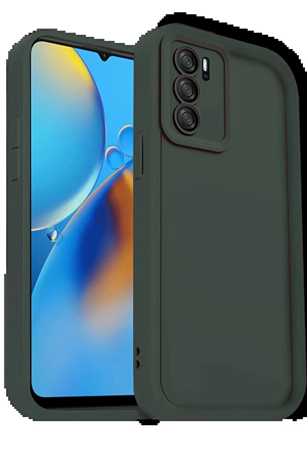 Buti̇k Oppo A16 Kılıf Vi̇era Si̇li̇kon - Koyu Yeşi̇l-(5796)