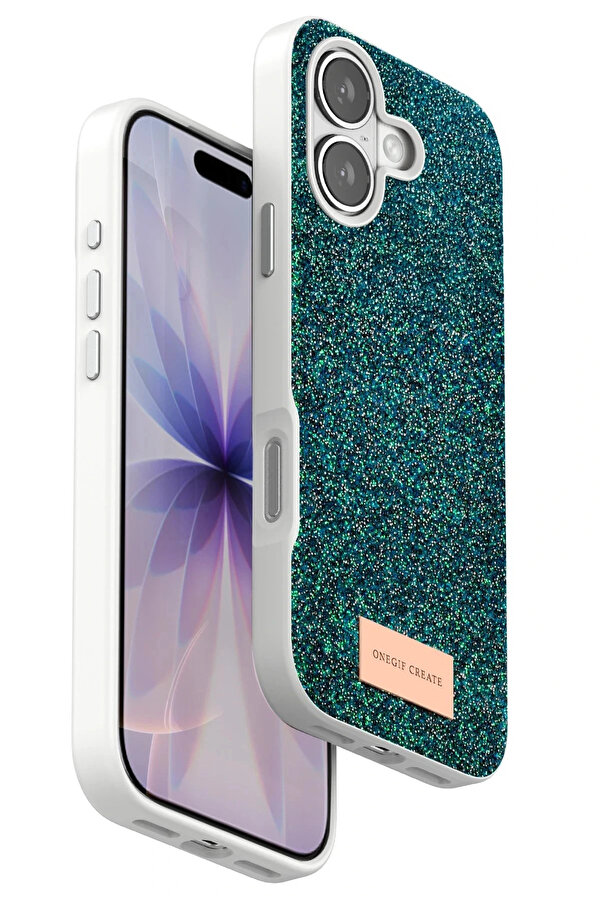 Buti̇k Apple İphone 17 Bri̇ght Si̇mli̇ Kapak - Koyu Yeşi̇l-(5796)