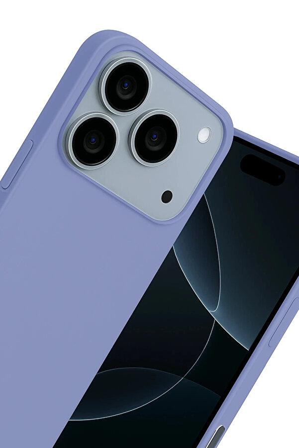 Buti̇k Apple İphone 17 Pro Nano İçi̇ Kadi̇fe Si̇li̇kon - Li̇la-(5796)