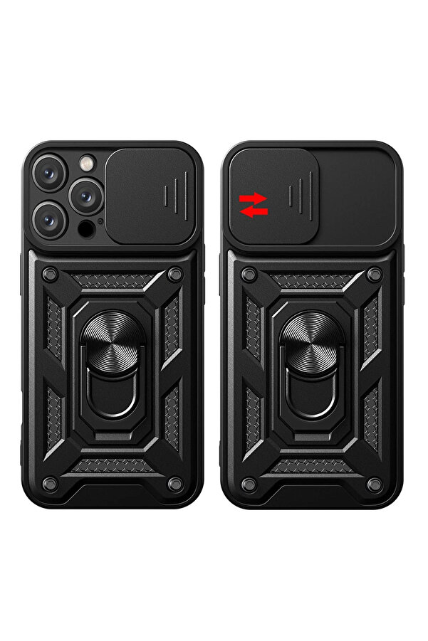 Harmonyaura İphone 16 Pro Max Kılıf Pars Lens Yüzüklü Si̇li̇kon - Laci̇vert