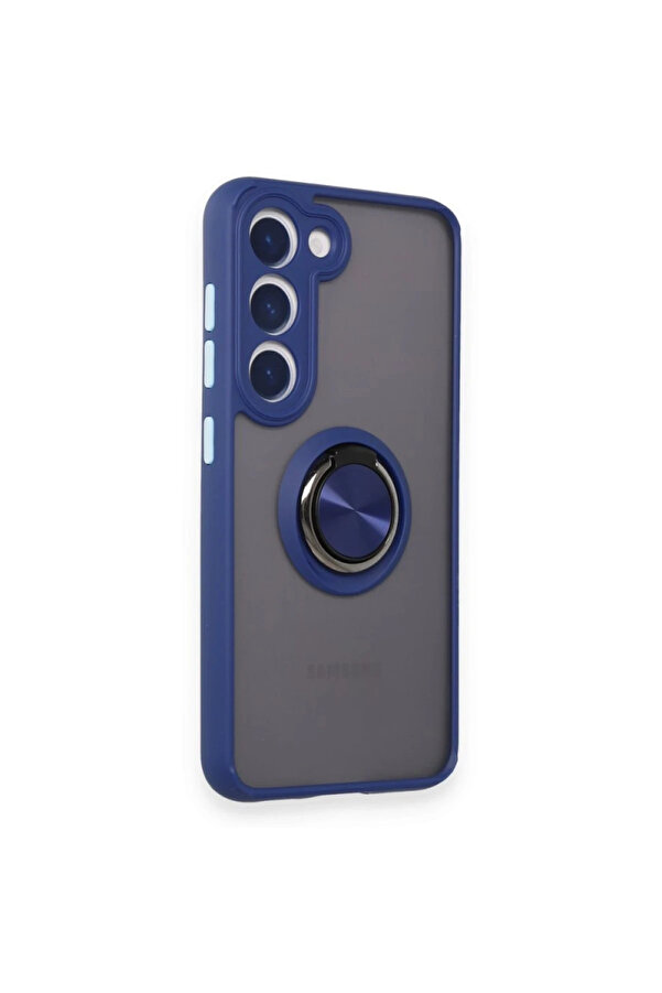 Buti̇k Harmonyaura Samsung Galaxy S24 Fe Kılıf Montreal Yüzüklü Si̇li̇kon Kapak - Laci̇vert
