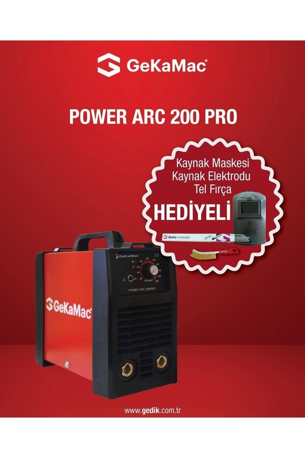 GeKaMac Gedik Kaynak Power Arc 200 Inverter Kaynak Makinesi