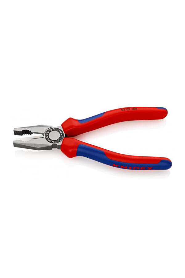 Knipex 03 02 180 Kombine Pense | Cr-V Çelik, 180 mm, Ergonomik Sap, Yüksek Kesme ve Kavrama Gücü