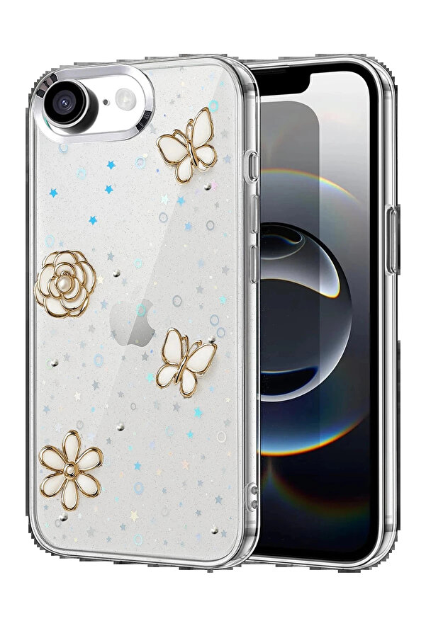 Buti̇k Apple İphone 16E Fi̇yonk Desenli̇ Kapak - Desen 2-(5796)