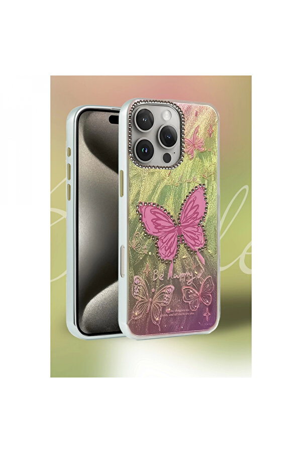 Buti̇k İphone 16E Kılıf Blade Aynalı Desenli̇ Kapak - Desen 9