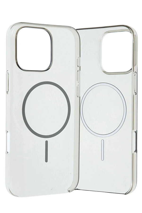 Buti̇k Apple İphone 16 Pro Max Pc Blank Magsafe Kapak - Natural Grey-(5796)