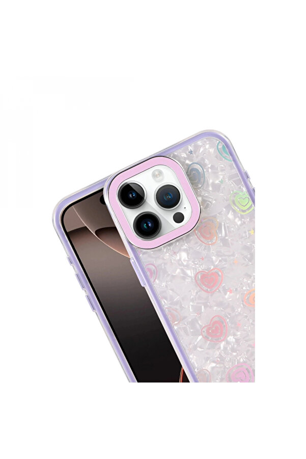 Ardan Home Apple İphone 15 Lumi̇ Desenli̇ Kapak - Mor